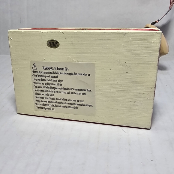 Pledge Allegiance Tea Light Holder Young Boy Holding American Flag Cloth - Picture 9 of 9